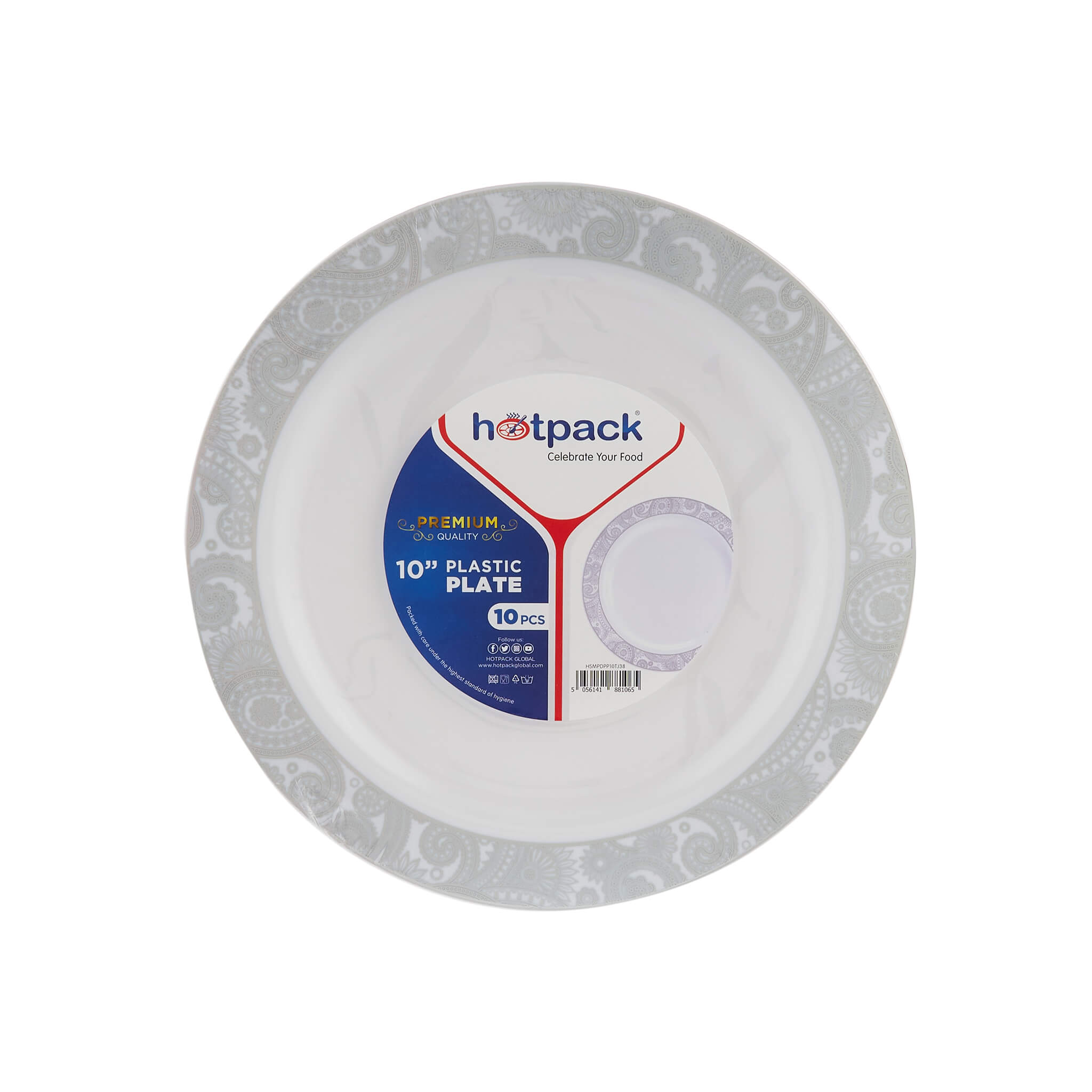 Hotpack-round foam plate 10” - 25pcs