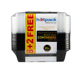 Black Base Container 38 oz with Lids 8 + 2 Free (10 Pieces) - hotpackwebstore.com