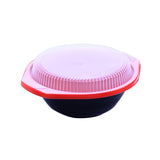 Hotpack | Red & Black Soup Bowl 1000 cc with Lids | 200 Pieces - Hotpack Global
