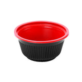 Hotpack | Red & Black Soup Bowl 550 cc with Lids | 200 Pieces - Hotpack Global