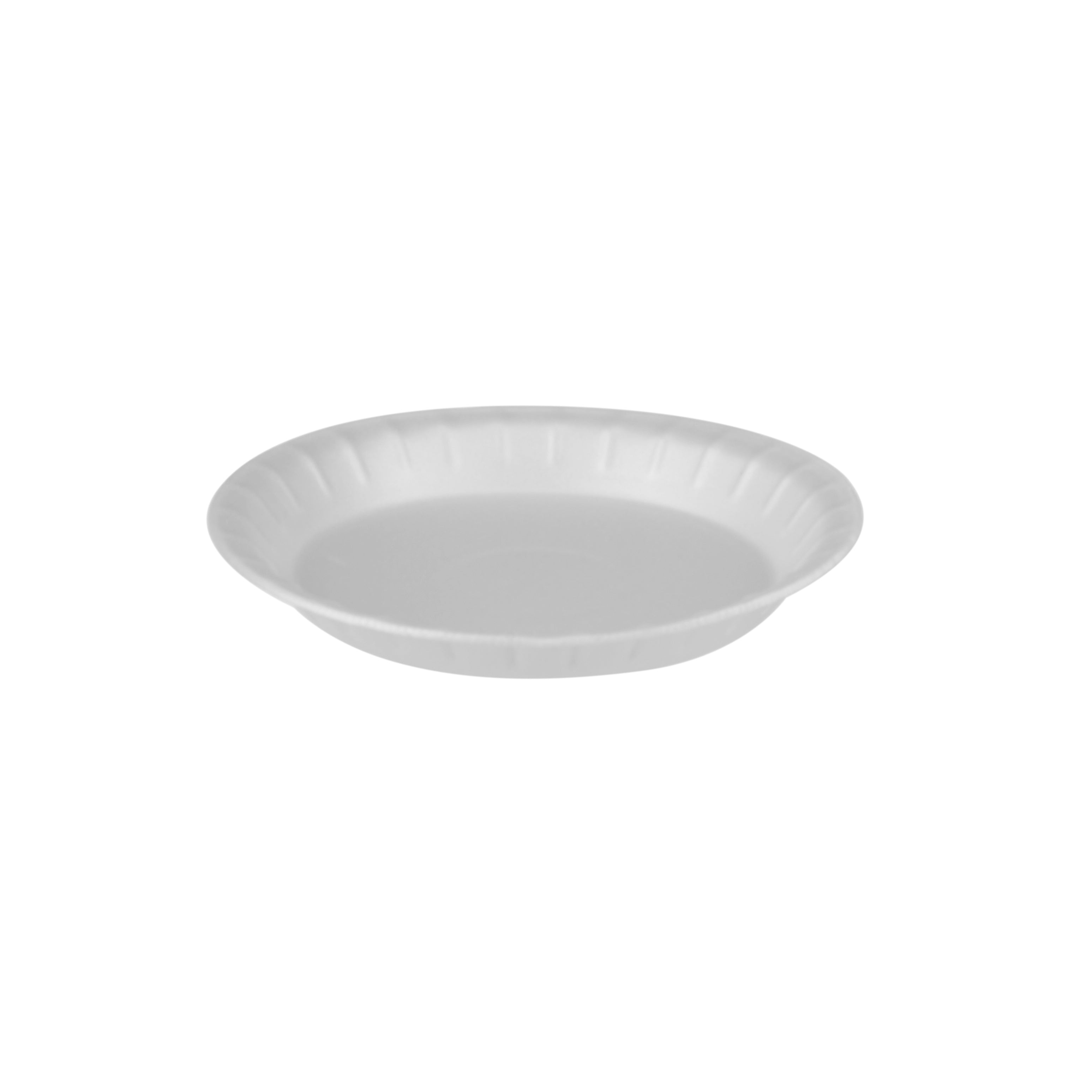 White Round Foam Plate Retail Pack - hotpackwebstore.com