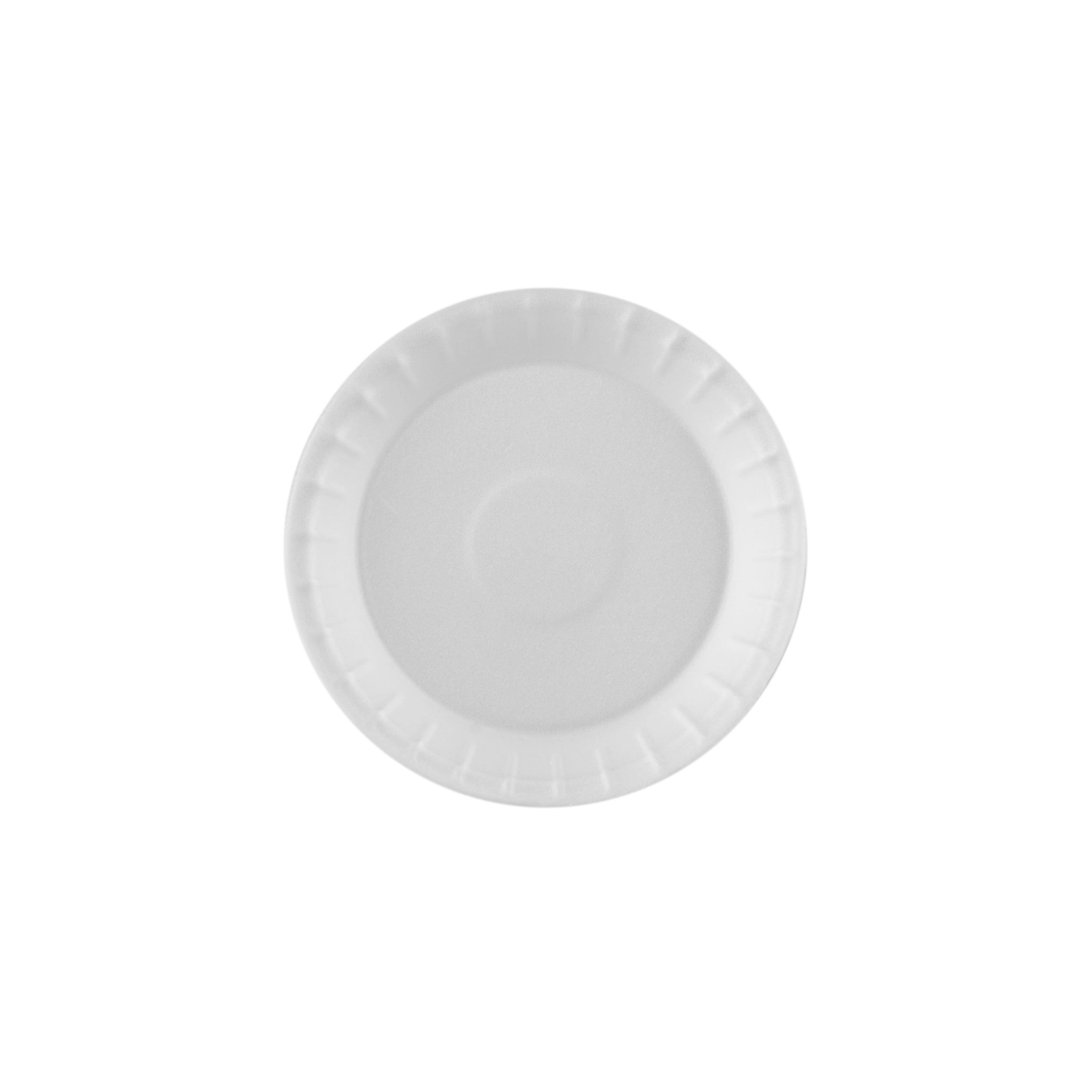 White Round Foam Plate Retail Pack - hotpackwebstore.com