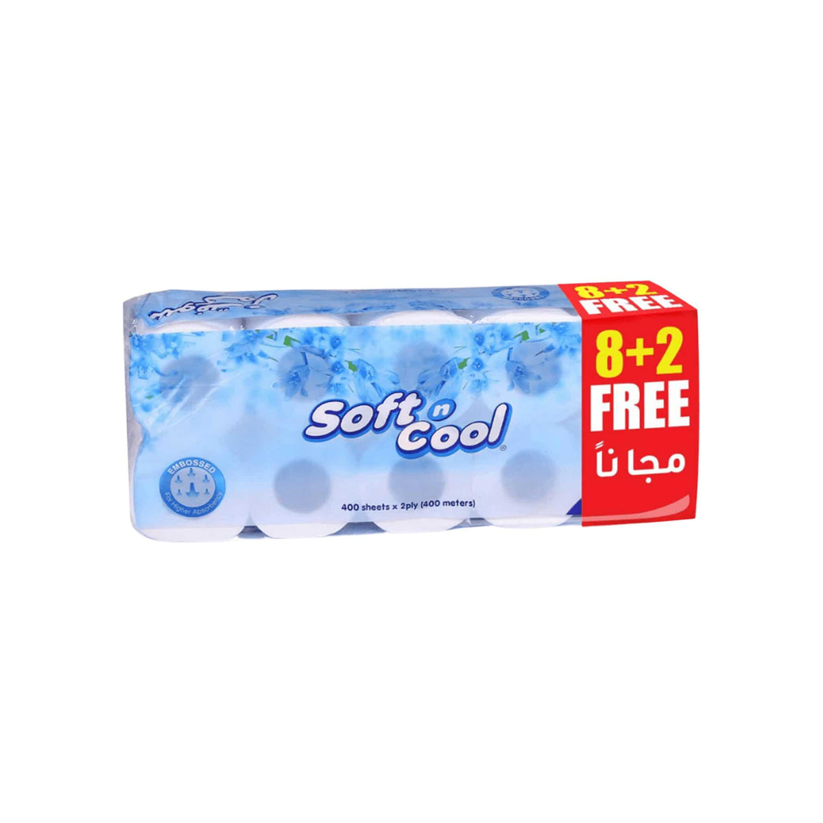 Soft n Cool Toilet Rolls 400 Sheets x 2 Ply 10 Rolls - Hotpack Global