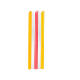 12mm Mixed Colors Straight Straws Clear Wrap - Hotpack Global