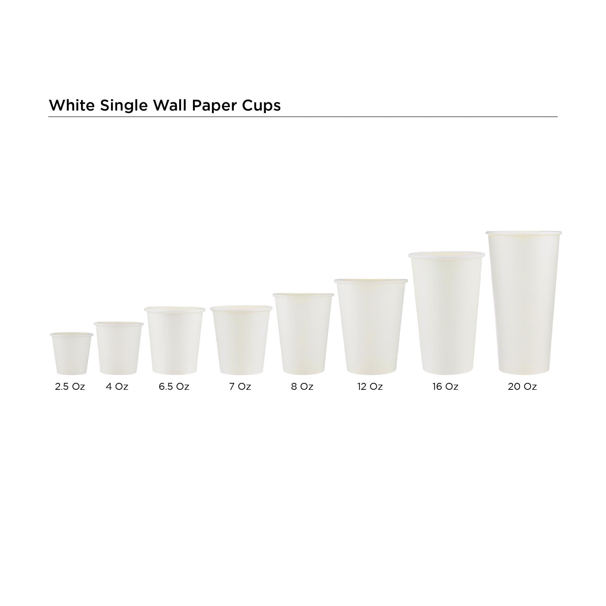 Hotpack Global - White single wall paper cup for export and wholesale