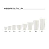 White Single Wall Paper Cups wolesale prices in UAE - Hotpack Global