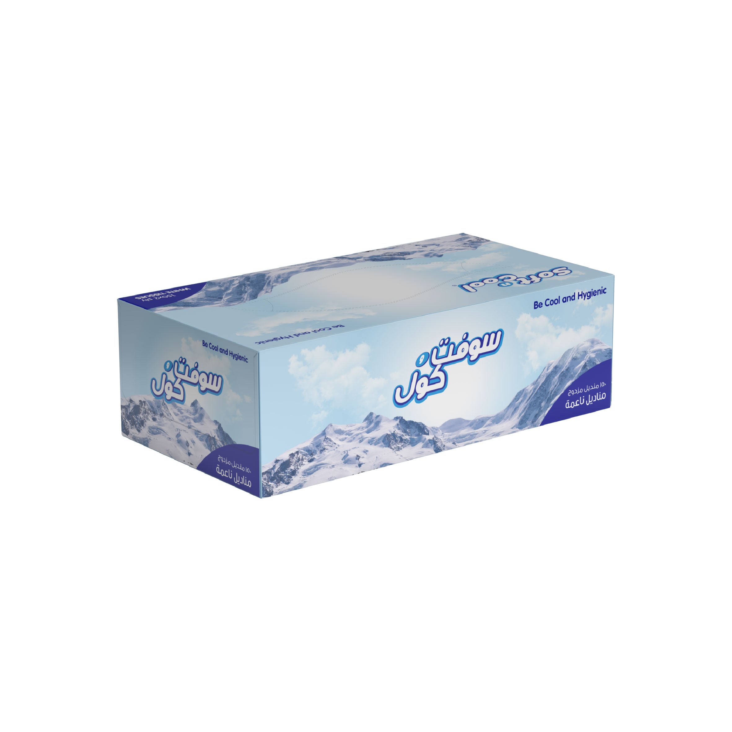 30 boxes Soft n Cool Facial Tissue 150 Sheets x 2 ply - Hotpack UAE