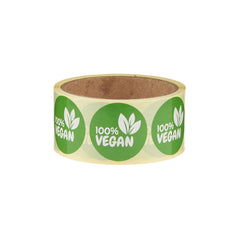 Vegan Green identification Sticker 250 Pieces - Hotpack Global