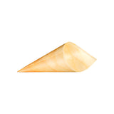 125 x 85 mm DISPOSABLE WOODEN CONE  500 Pieces - Hotpack Global