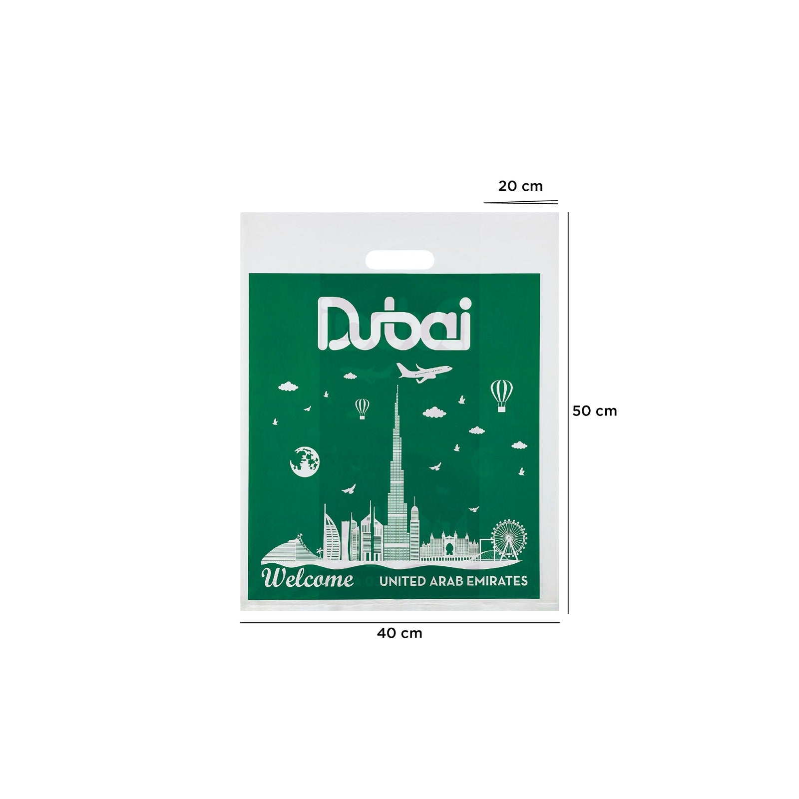 Welcome DXB Printed Plastic Carry Bag 1kg - hotpackwebstore.com