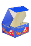 Christmas Cake Box with Window Blue for plum cake 5 Pieces - Hotpack Global