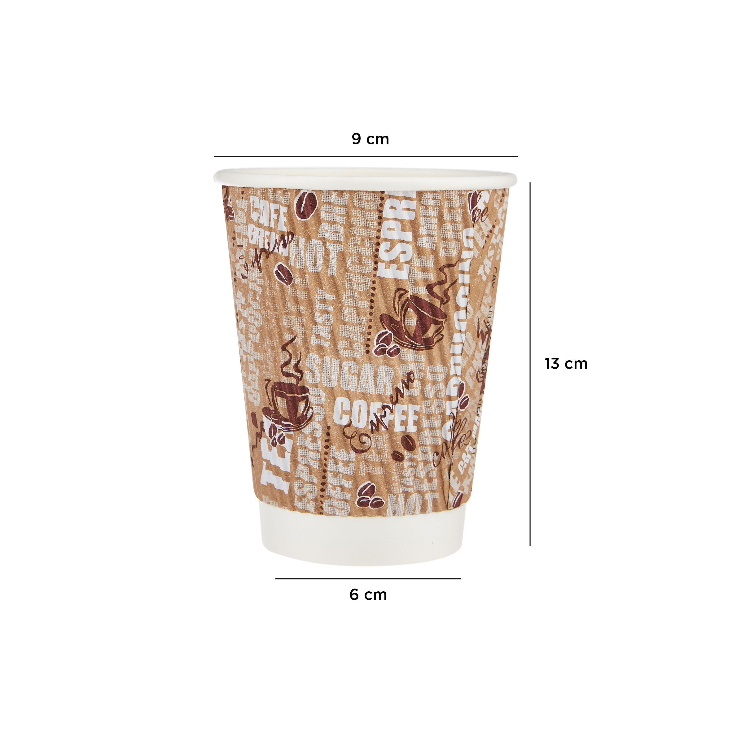 Printed Ripple Paper Cups - Hotpack UAE