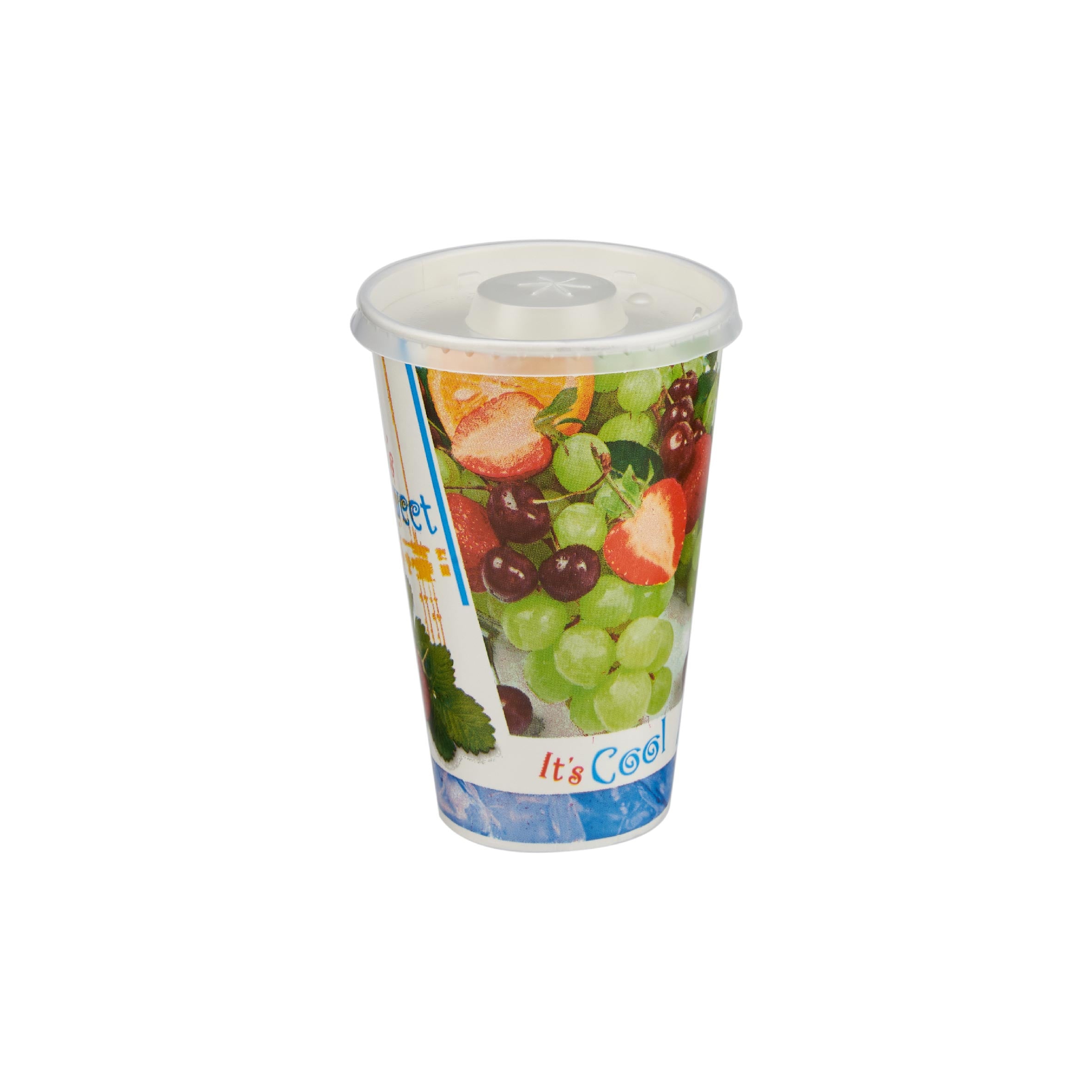 12 Oz Paper Juice Cup With Lid  25 Pieces - Hotpack Global