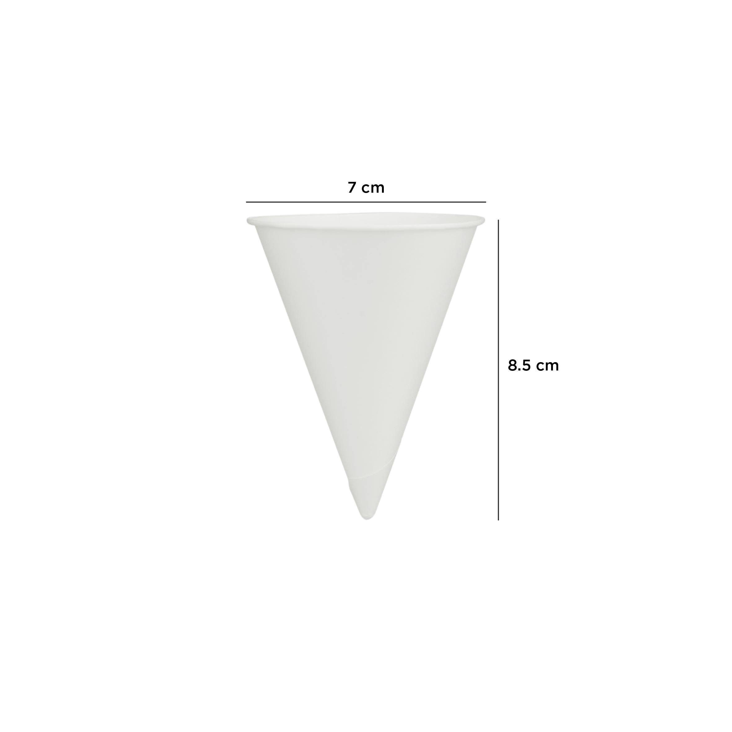 4 Oz White Paper Food Service Cone Cold Water Cup - Hotpack Global