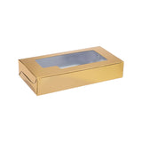 Gold Sweet Box with window bakery supplies- Hotpack Global