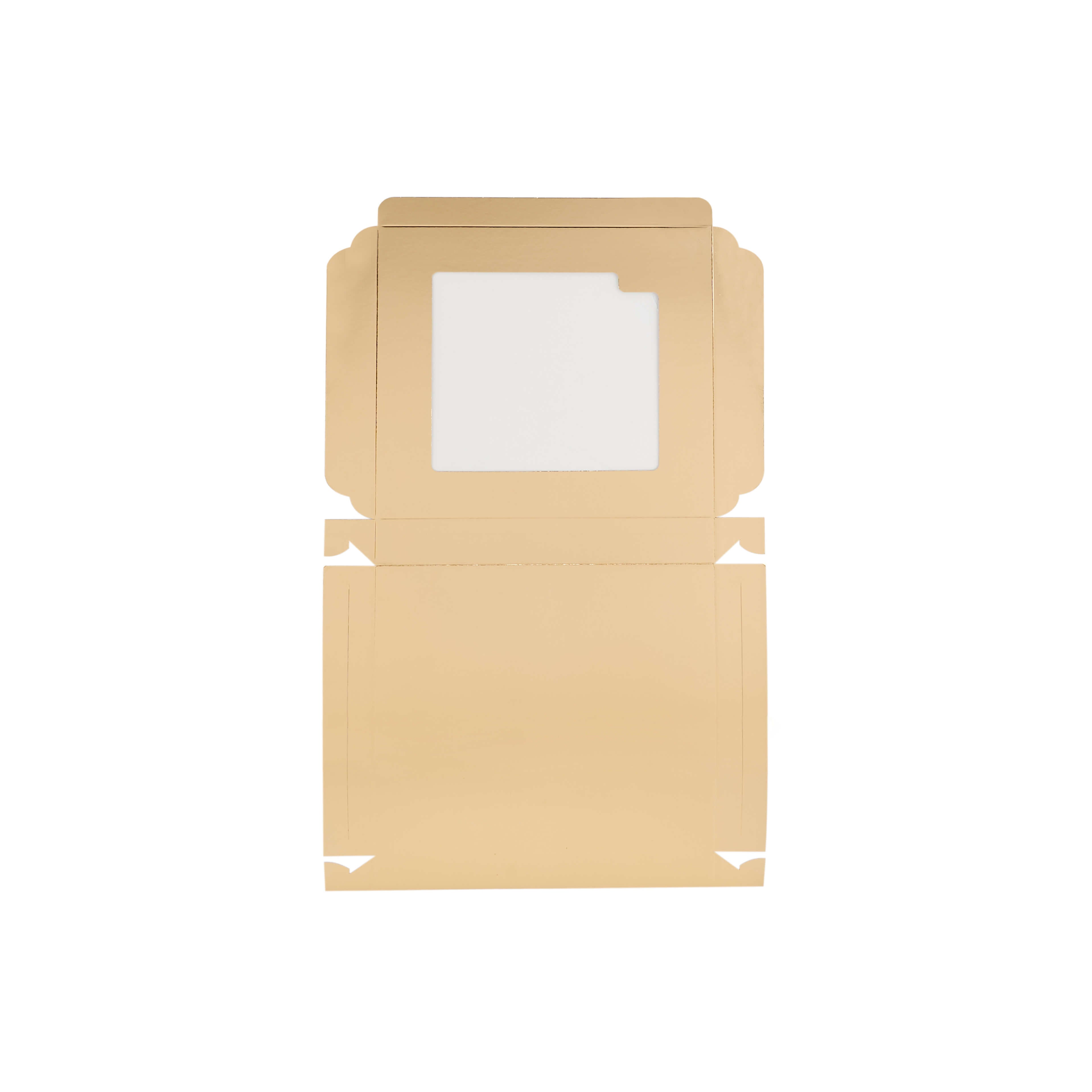 25x25 cm Gold Sweet Box with window - Hotpack Global